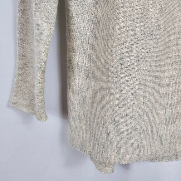 Vince Double V Wool Blend Sweater in Heathered Beige Size Small - Picture 6 of 9